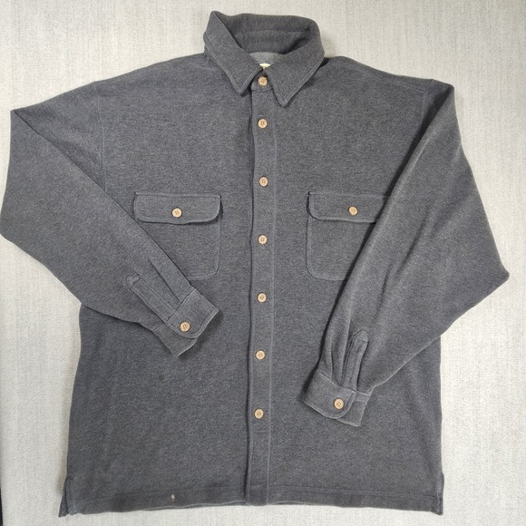 Tommy Bahama Other - Tommy Bahama Men's Washed Black Sweatshirt Button Down Long Sleeve Sz Large
